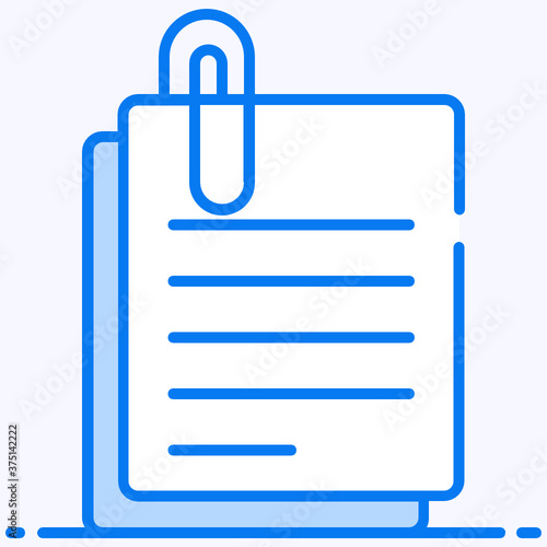 
Wire or plastic bent to hold paper, paper clip vector 
