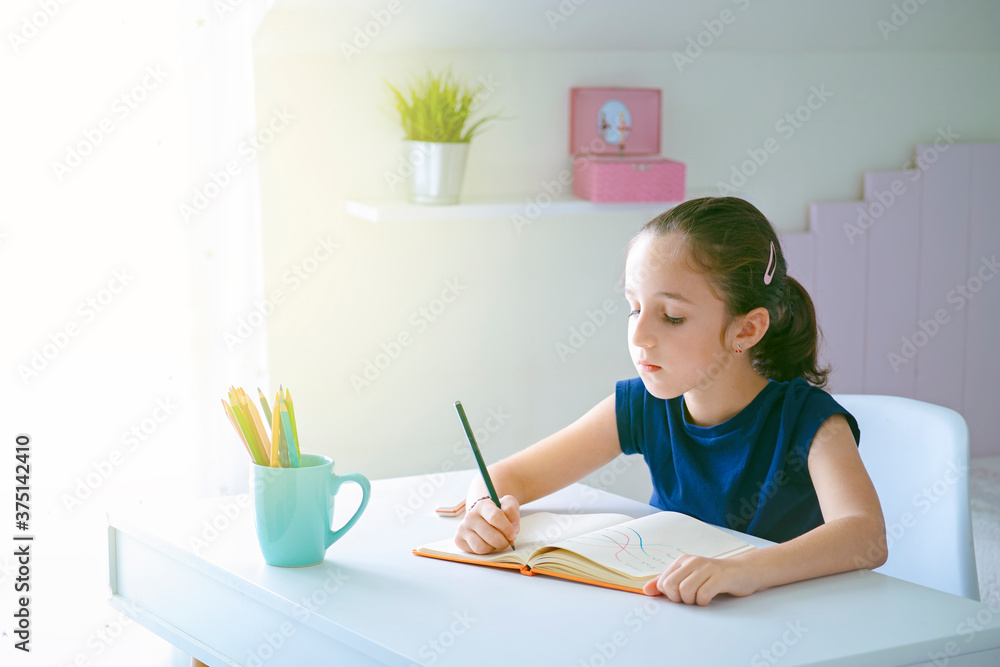 Girl studying - back to school Girl studying - back to school