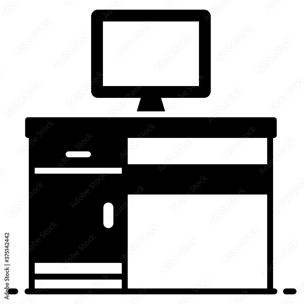 Desk, table used for purposes of work or study in design
Desk, table used for purposes of work or study in design