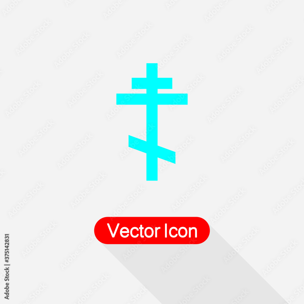 Obraz premium Religious Icon, Cross Icon Vector Illustration Eps10