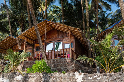 Photography Wooden bungalows on Colva Beach