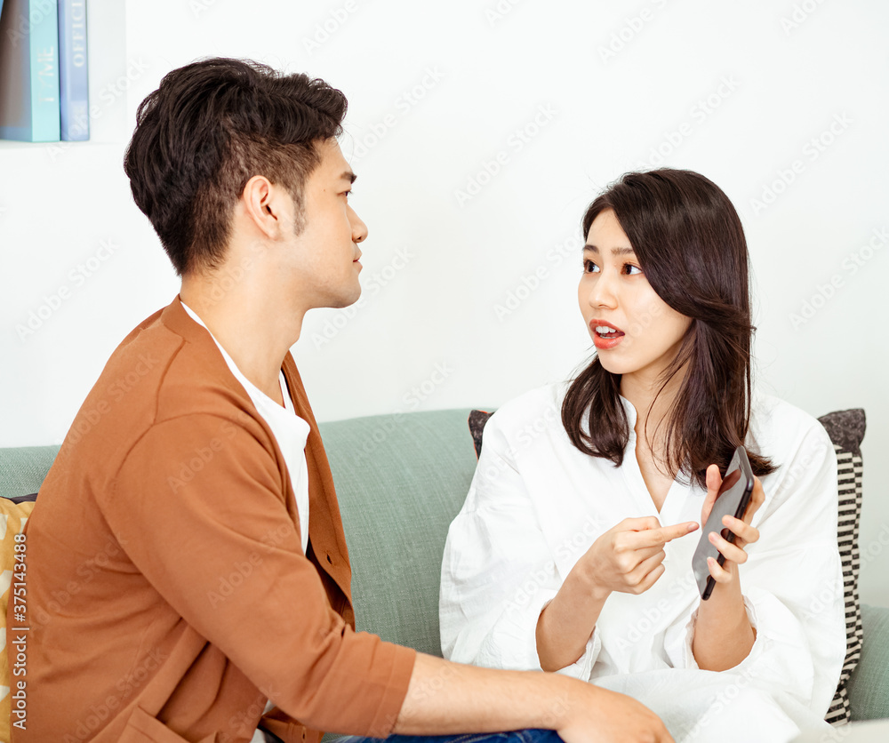 Young Couple Have Disagreement at Home. Young Couple Have Disagreement at Home.