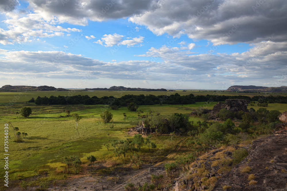 Colorful and mysterious valley before the sunset, Ubirr, Australia