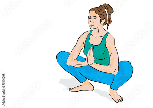 woman doing yoga exercise
