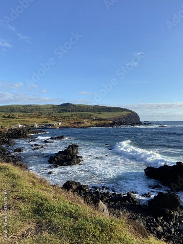 Littoral volcanique de l'île de Pâques