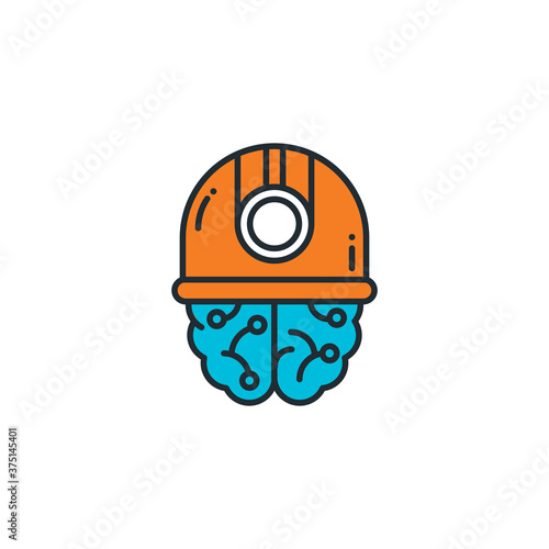 Digital mining, vector logo design