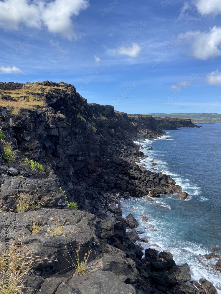 Littoral volcanique de l'île de Pâques Littoral volcanique de l'île de Pâques