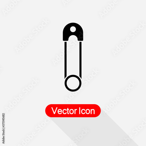 Safety Pin Icon Vector Illustration Eps10