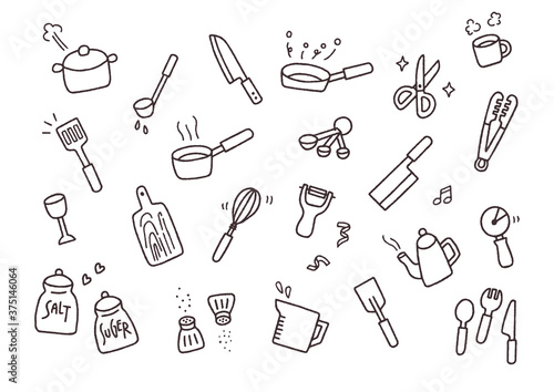 なべ フライパン 包丁 キッチン 調理器具 雑貨 手描き 線画 ベクター イラスト Vector De Stock Adobe Stock なべ フライパン 包丁 キッチン 調理器具 雑貨 手描き 線画 ベクター イラスト Vector De Stock Adobe Stock