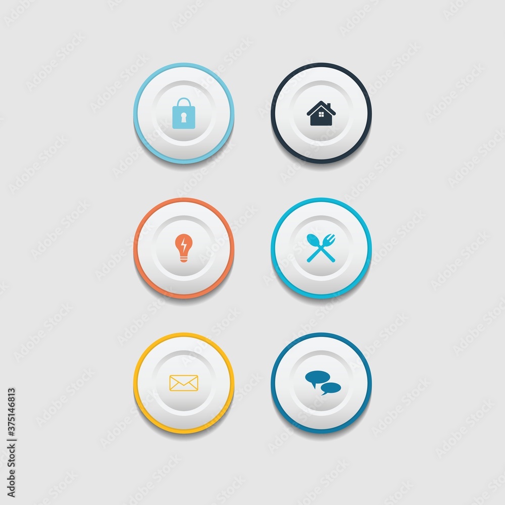 Circle web design button collection Circle web design button collection