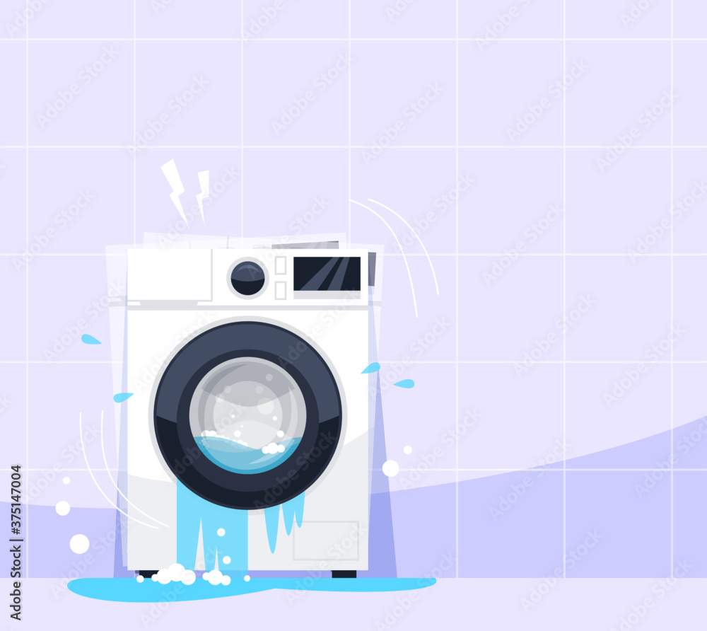 Broken Washing Machine Cartoon