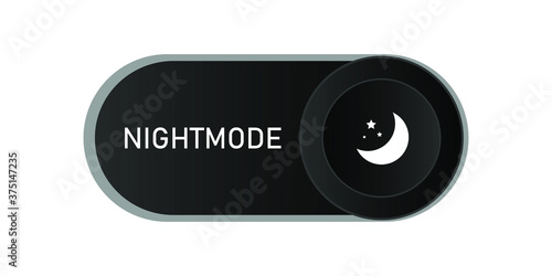 Night switch. Concept of gadget interface switch to Night mode and ui symbol. Night Mode. Vector Off Switch. Dark Buttons.