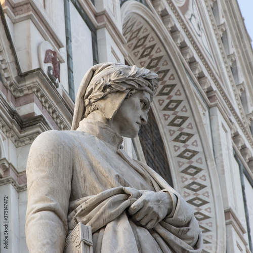 Dante Alighieri statue in Florence