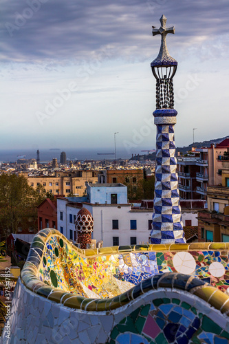 Park guell colors in Barcelona