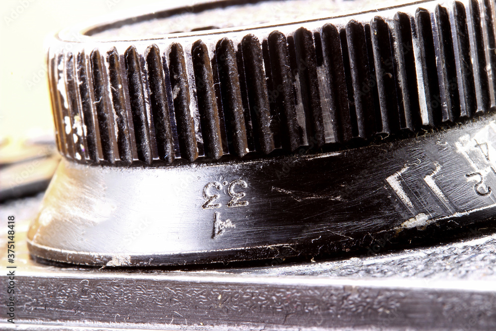 close-up old photo camera detail close-up old photo camera detail