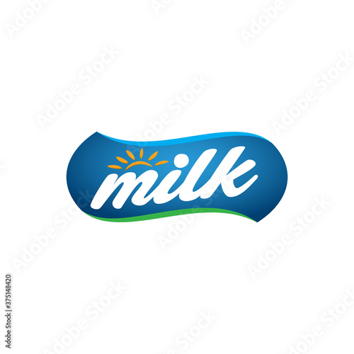 Logo design for dairy manufacturing companies, vector