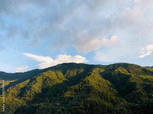 clouds in the mountains