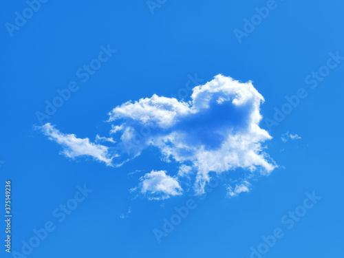 funny cloud in the blue summer sky