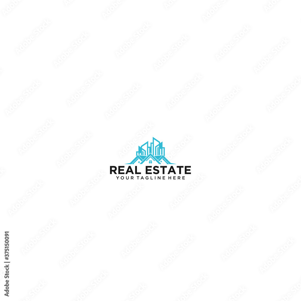 Real Estate Logo Design. Creative abstract real estate icon logo premium
