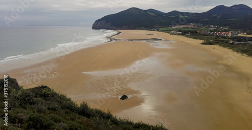 view of the empty beach at low tide