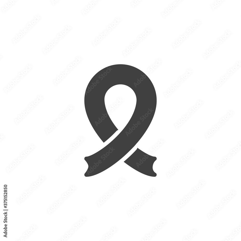 Cancer ribbon vector icon. filled flat sign for mobile concept and web design. Awareness ribbon glyph icon. Symbol, logo illustration. Vector graphics Cancer ribbon vector icon. filled flat sign for mobile concept and web design. Awareness ribbon glyph icon. Symbol, logo illustration. Vector graphics
