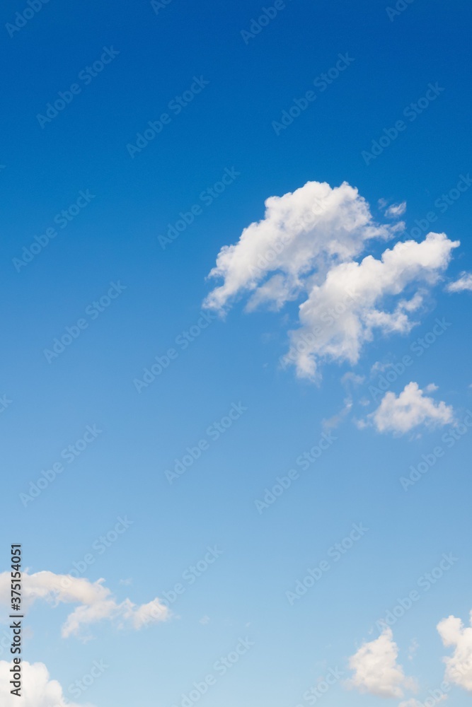 Clear blue sky and beautiful small white clouds Clear blue sky and beautiful small white clouds