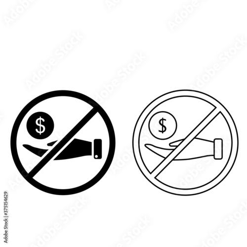 Stop Corruption icon vector set. bribery illustration sign collection. agreement symbol.