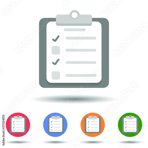 Clipboard icon vector logo isolated on background