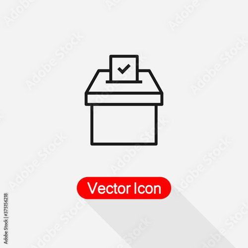 Vote Icon, Election Box Icon Vector Illustration Eps10