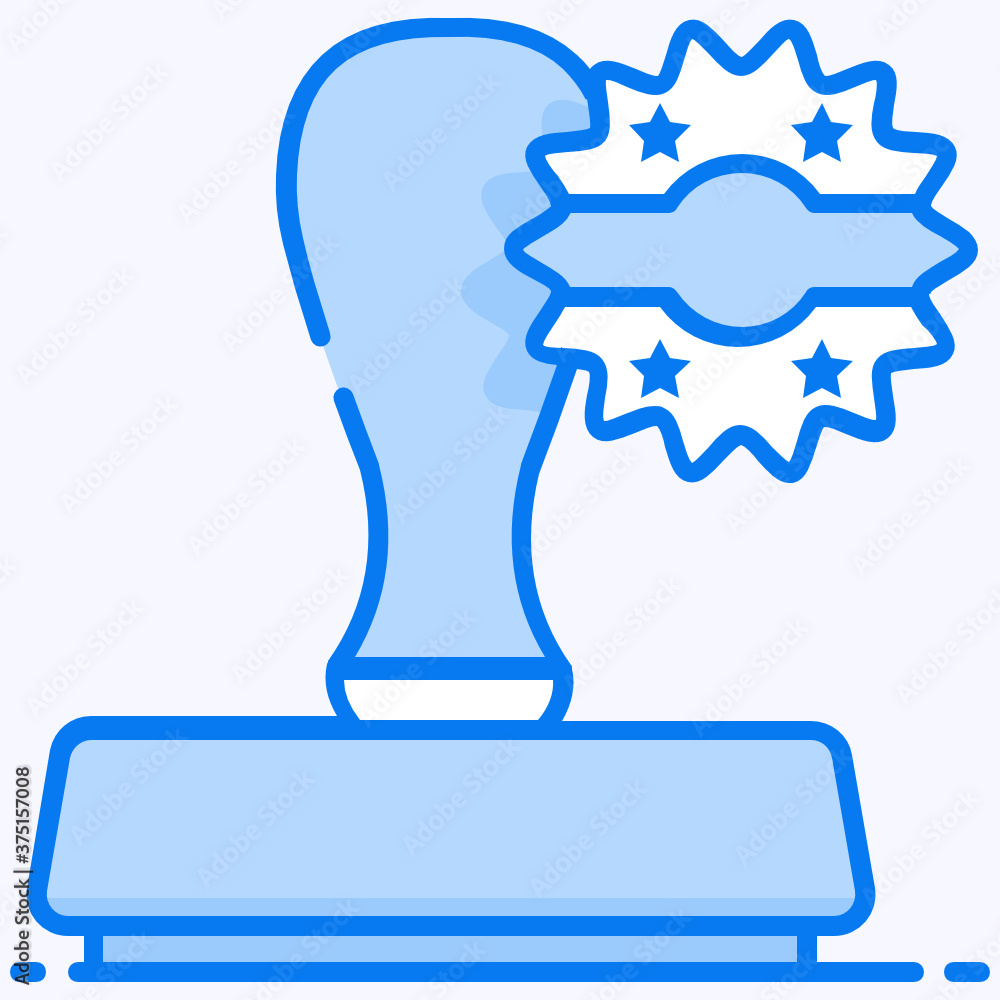
Distinctive impression or quality, rubber stamp icon 
