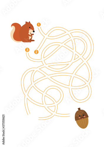 carino foglio di lavoro labirinto per bambini