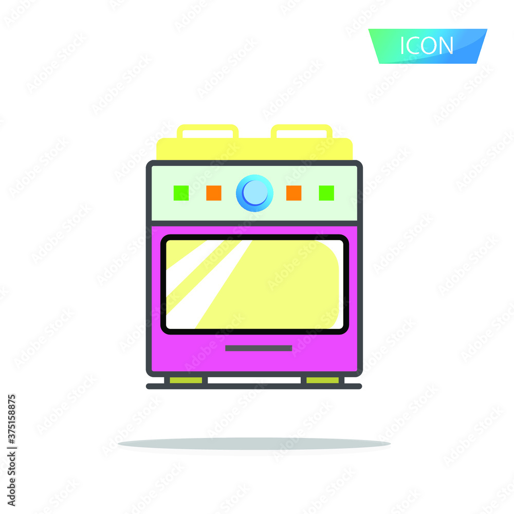 oven icon vector isolated on white background. oven icon vector isolated on white background.