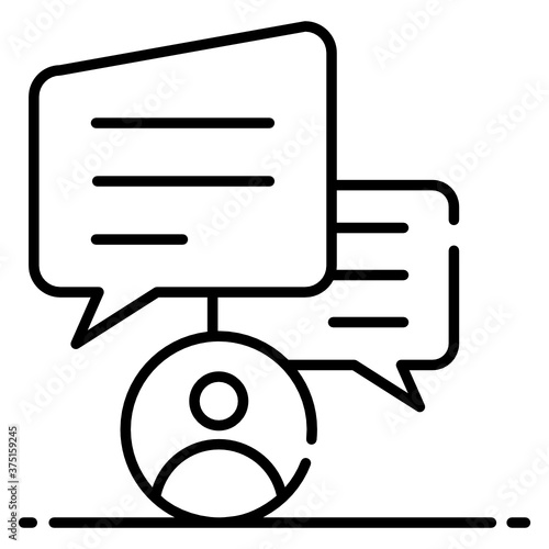 
Remarks or statements made, comments in trendy flat style 
