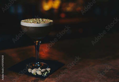 Coffee Cocktail with Pistachio