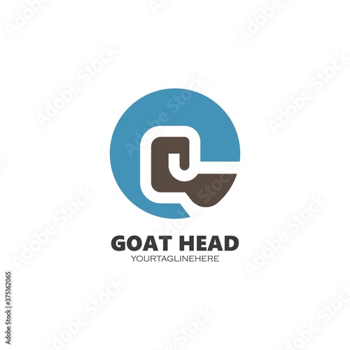 abstract Goat head  icon vector illustrtion