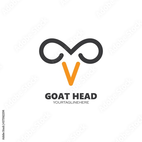 abstract Goat head  icon vector illustrtion