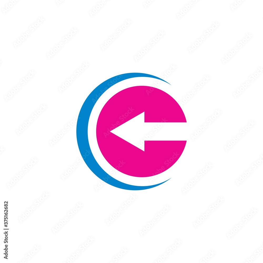 C Letter arrow Template vector icon C Letter arrow Template vector icon