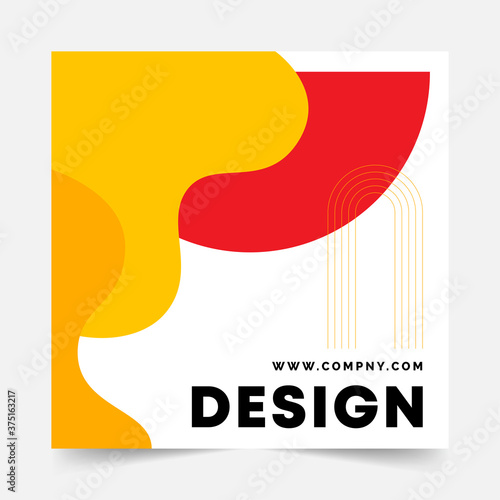Yellow abstract poster. Flyer design. Modern banner, Email ad newsletter layouts. Vector illustration