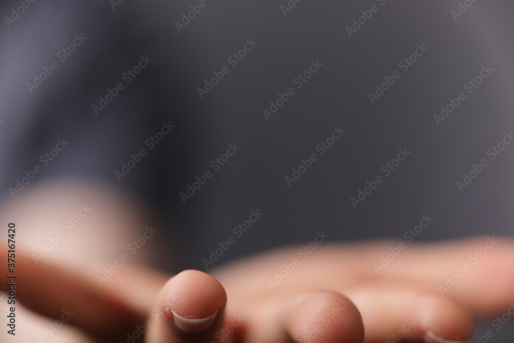 a empty hand from a man isolated a empty hand from a man isolated