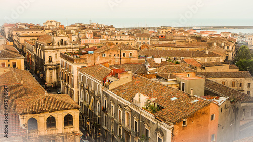 panoramic view catania sicily italy photo