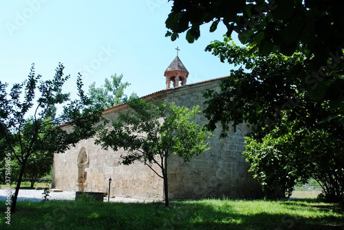 The Church of Kish dated back to 5th Century on a sunny day. Kisi Sheki Azerbaijan. photo