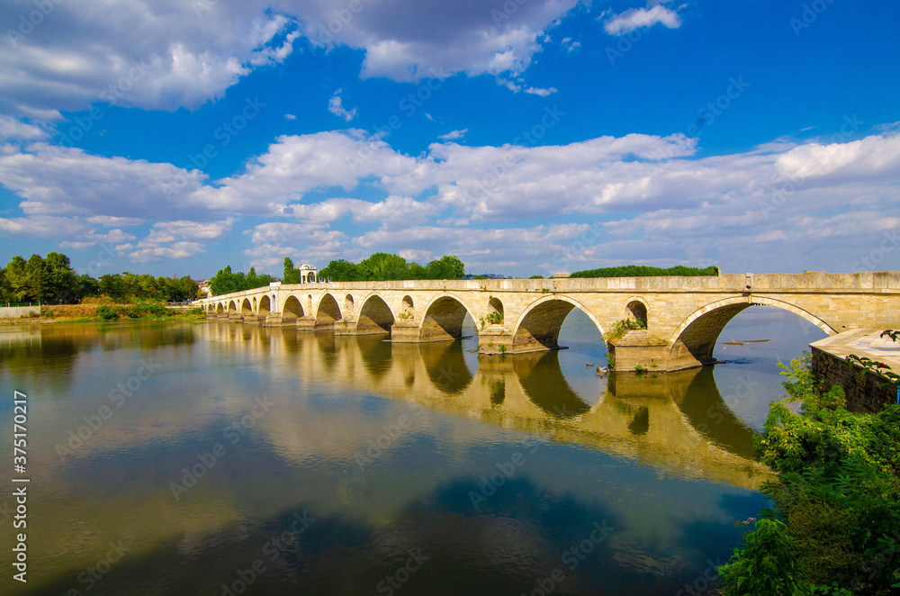 Fototapeta premium bridge over the river in the park