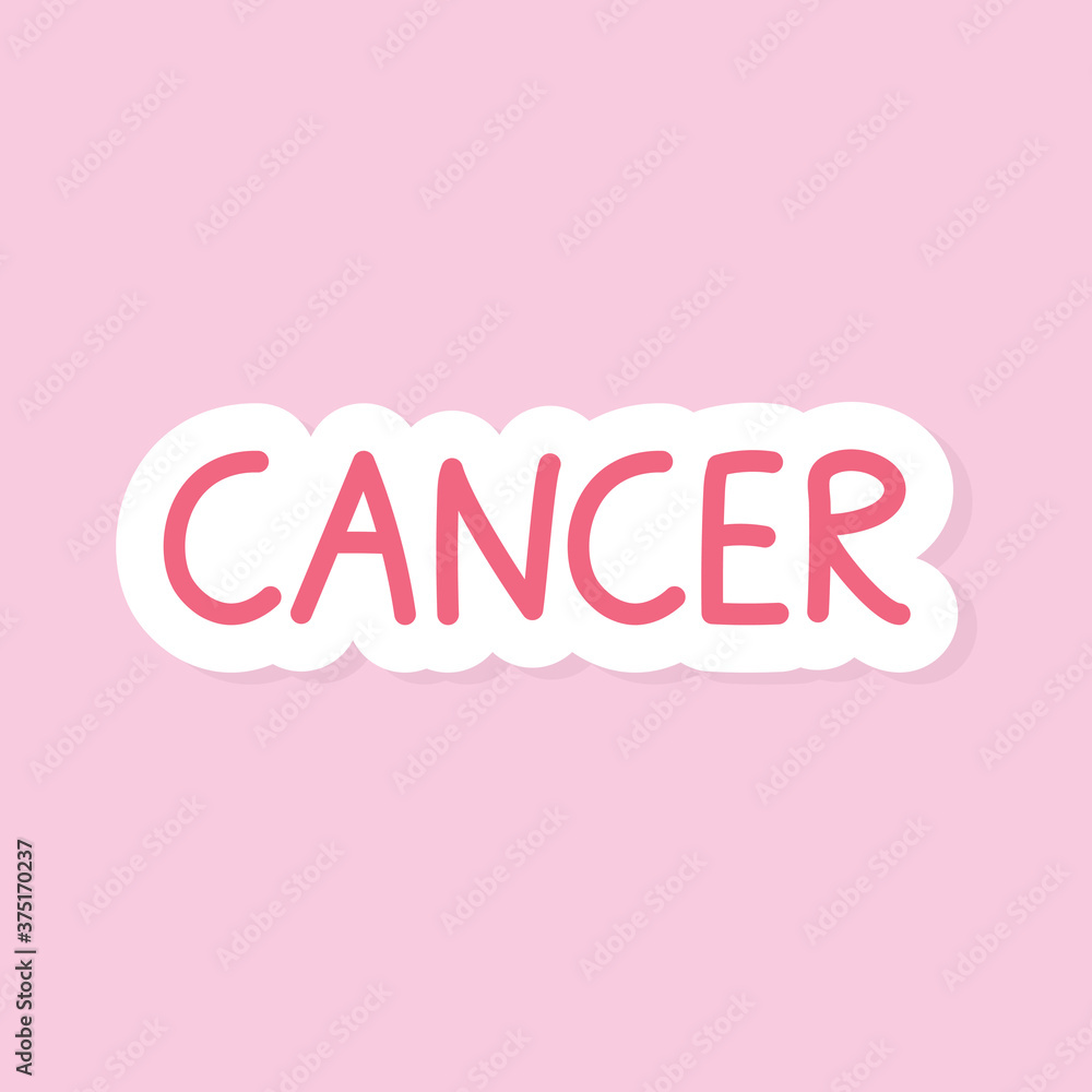 cancer word concept - vector illustration