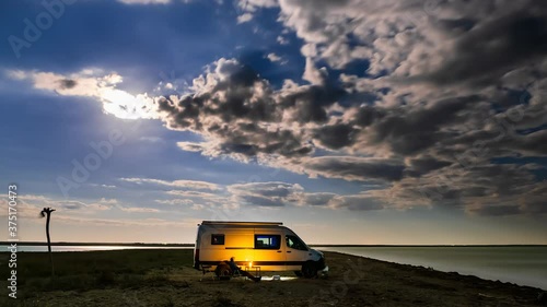 Wallpaper Mural Camping under the stars near the sea timelapse Torontodigital.ca