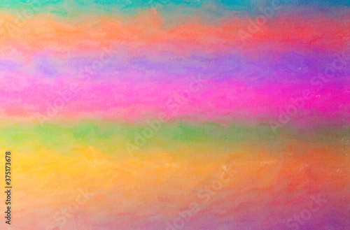 Abstract illustration of blue, orange, purple Wax Crayon background