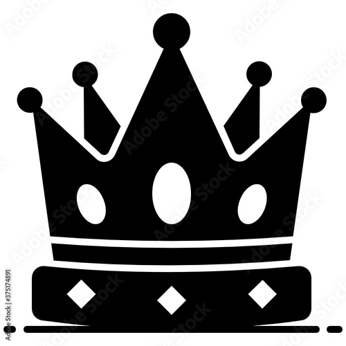 
Flat icon of royal crown vector design 
