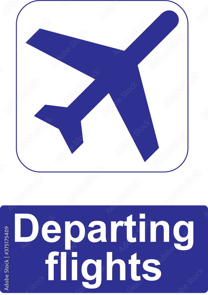 departing flights public information sign departing flights public information sign