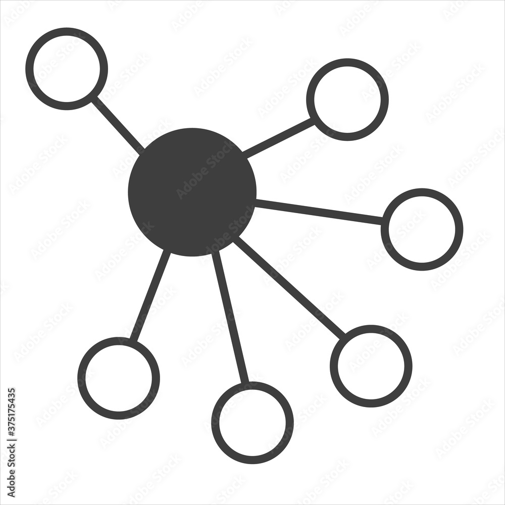 Social network. Single flat icon on the circle. Vector illustration. Social network. Single flat icon on the circle. Vector illustration.