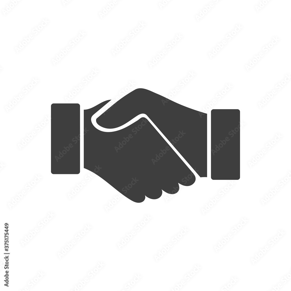 Handshake sign icon. Successful business symbol. Gray flat button with shadow. Modern UI website navigation. Vector Handshake sign icon. Successful business symbol. Gray flat button with shadow. Modern UI website navigation. Vector
