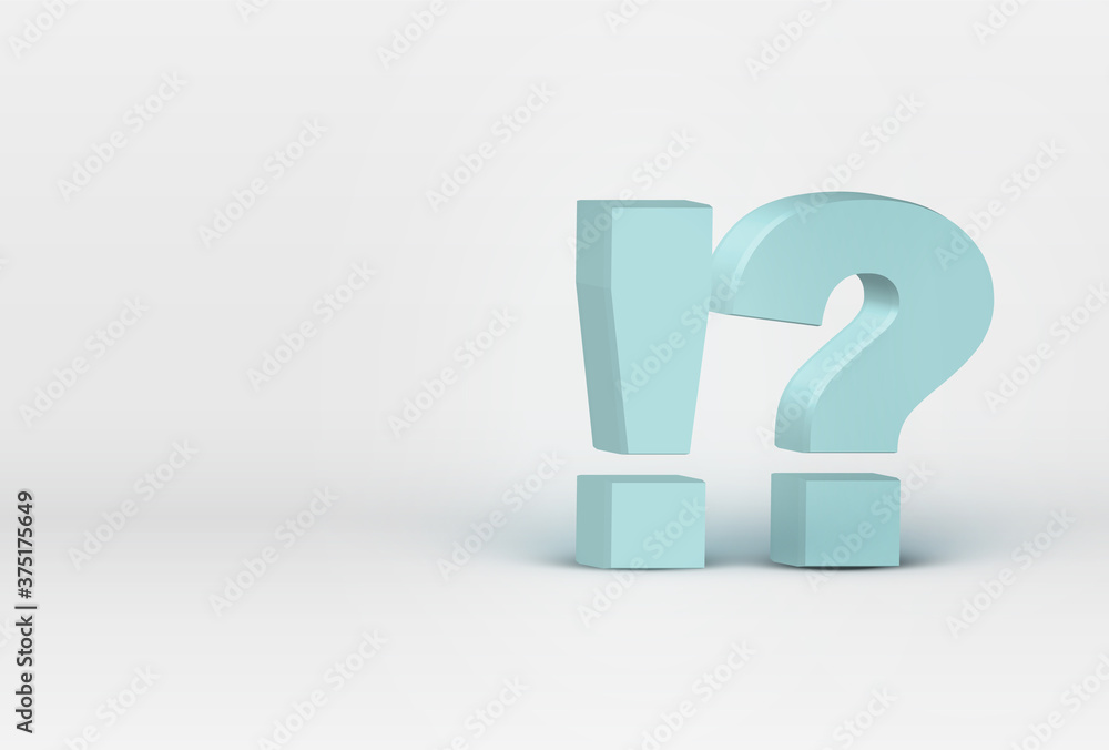 High detailed interrobang, vector illustration High detailed interrobang, vector illustration